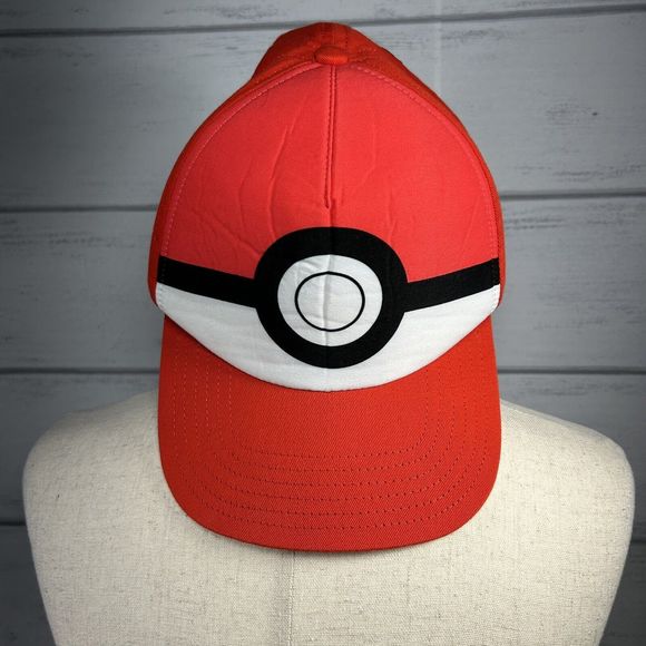 HaT Other - Pokemon Boys' Baseball Hat Snapback Cap Poke Ball Red White Youth Size